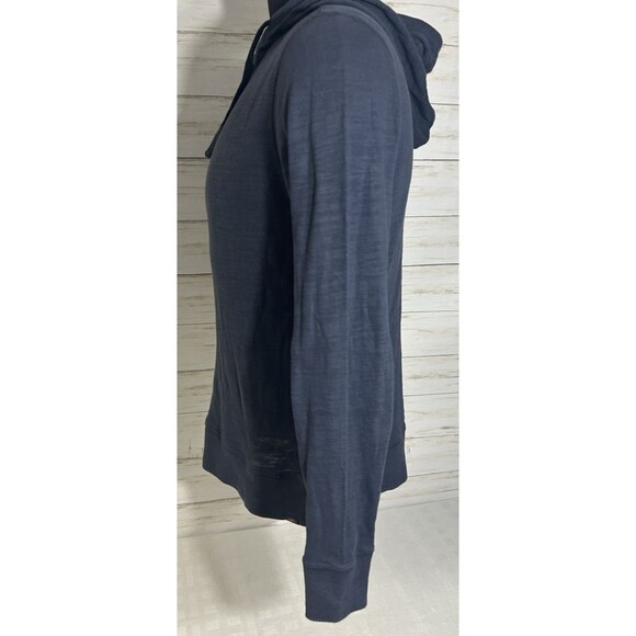 Faherty Hoodie Men Small Blue Organic Cotton Lightweight Pullover Slub Knit - Picture 5 of 14